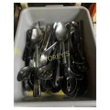 Bus Bin w/ Qty of Serving Spoons