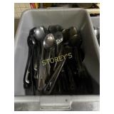 Bus Bin w/ Qty of Serving Spoons