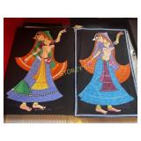 2 Indian Tapestry ~12x18