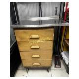 S/S Top 4 Drawer mobile Table