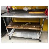 S/S Work Table on Wheels ~50x24