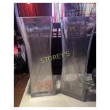 2 LG Glass Vases