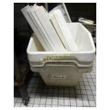 3 Ingredient Bins w/ Broken Lids ~15 x 21 x 17