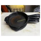 5 Cast Iron Fry Pans ~ 7.5"