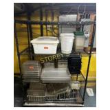 4 Tier Epoxy Coated Metro Rack on Wheels