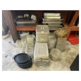 ~65 Asst Polycarb Inserts, Lids, Trays, Etc.