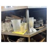 Asst. Shelf Lot, Squeeze Bottles, Measuring Jug,