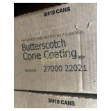 8 Cans of Butterscotch Cone Coating