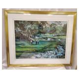 Framed "On The Green" Picture ~32x40