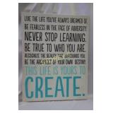 Canvas "Create" Picture ~28 x 22