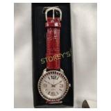 Pave Bezel Garnet Birthstone Watch - January