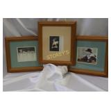 3 Framed Amish Children Artwork