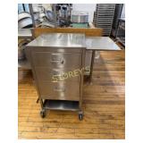 HD All S/S Mobile Work Cart w/ 3 Drawers,