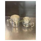 2 Antique Pyrex Glass Coffee Units