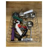 Bin w/ Ice Cream Scoops, Etc.