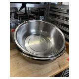 2 LG S/S Flat Bottom Mixing Bowls ~19 x 6