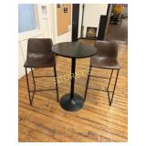 23' Round Bistro Table w/ 2 Leather Like