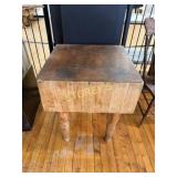 2' SQ. HD Butcher Block Work Table - 30' High