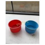21 Red & Blue Silicone Baking Molds ~4 x 2