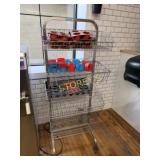 Hupfer Mobile Dbl Sided Storage Rack w/ 8 Baskets
