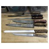 6 Chef Knives & Carving Fork