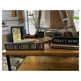 Today's Menu & Cookie Sign