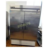True 2dr S/S Upright Freezer on Wheels - T-49F