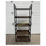 5 Tier Bookshelf w/ Rustic Shelves