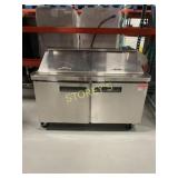 New Air 5' Refrigerated Prep Table on Wheels