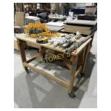 Wood Rolling Table ~49x30x35