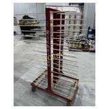 Steel Red Rolling Drying Rack ~26 x 37 x 65