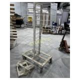 Steel White Rolling Drying Rack w/ Extra Arms