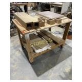 Wood Rolling Bench ~48x30x36
