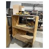 Wood Rolling Cabinet ~48x24x58