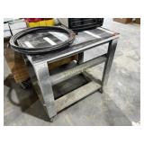 Rolling Wood Table - 35 x 24 x 34