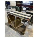 Wood Rolling Bench ~28x26x35