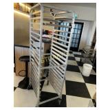 Mobile Tray Rack on Wheels ~20x26x69