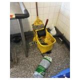 Mop, Pail, Wringer and New Mop Head