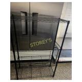 Black 4 Shelf Stock Rack ~36x14x54