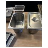 12 Asst. S/S Inserts w/ 11 Lids 6x10x6