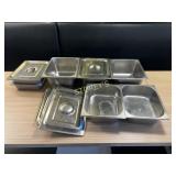 9 S/S Food Inserts w/ 7 Lids 10x12