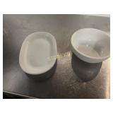 Qty of White Bowls and Small Oval Plates