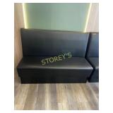 6' Brown Cushioned Free Standing Bench