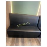 5' Brown Cushioned Free Standing Bench
