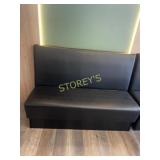 5' Brown Cushioned Free Standing Bench