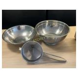 S/S Bowl, Colander and Strainer