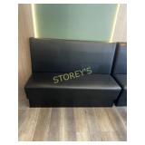 6' Brown Cushioned Free Standing Bench