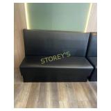 6' Brown Cushioned Free Standing Bench