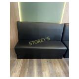 6' Brown Cushioned Free Standing Bench