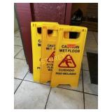 3 Wet Floor Signs